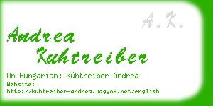 andrea kuhtreiber business card